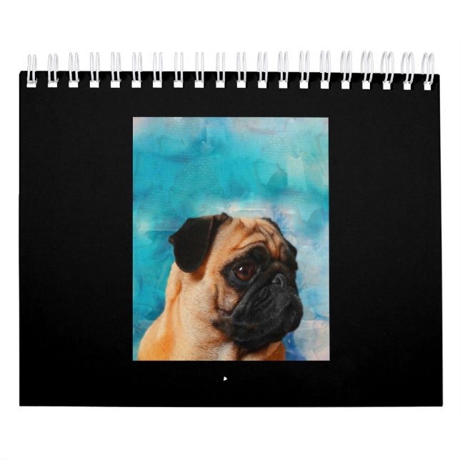 Mops Portrait Niedlicher Mops Mops Lover Kalender (Titelbild)
