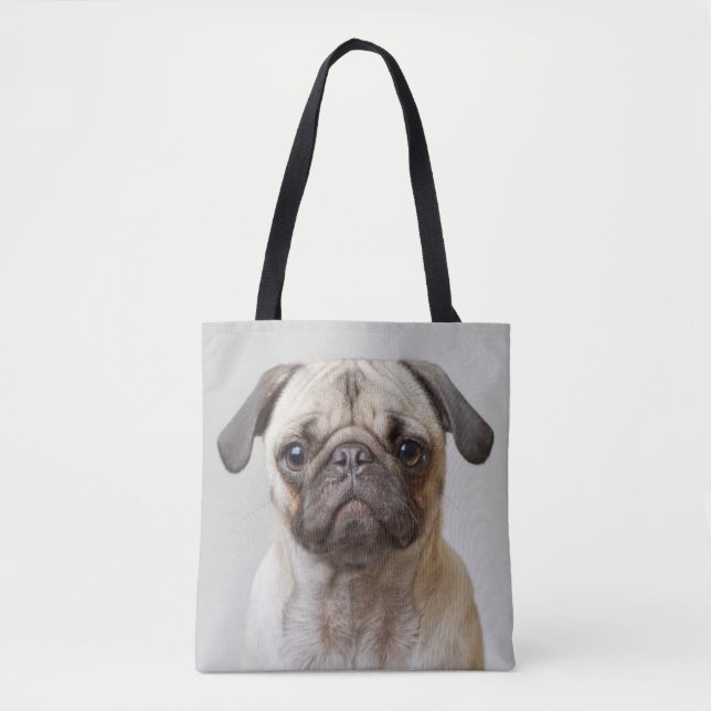 Mops-Portrait Tasche (Vorderseite)