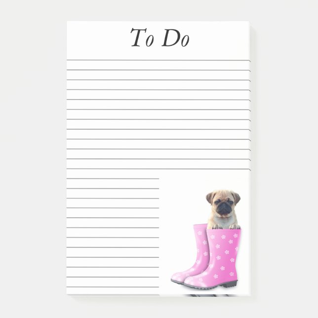 Mops Post-it Klebezettel (Vorderseite)