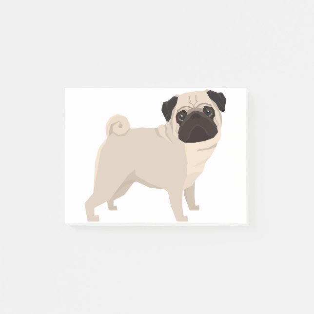 Mops Post-it Klebezettel (Vorderseite)