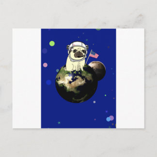 Mops Postkarte