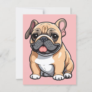 Mops Postkarte