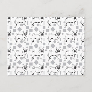 Mops Postkarte