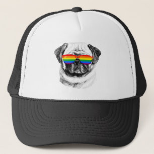 Mops Pride Sonnenbrille Truckerkappe