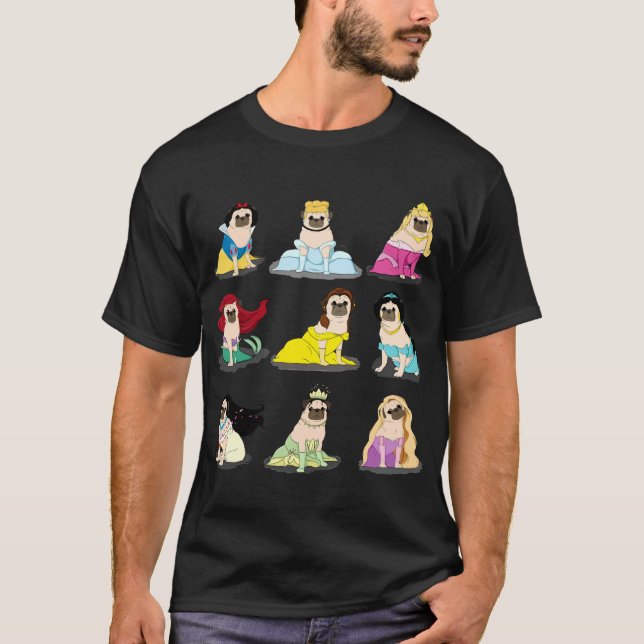 Mops Princesses Version 2 Classic T - Shirt 19 (Vorderseite)