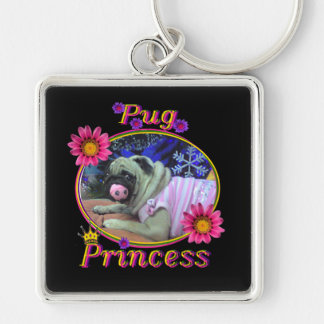 Mops-Prinzessin Schlüsselanhänger