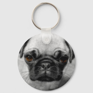 Mops Pup Schlüsselanhänger