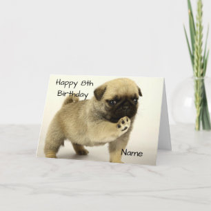 Mops Puppy Karte