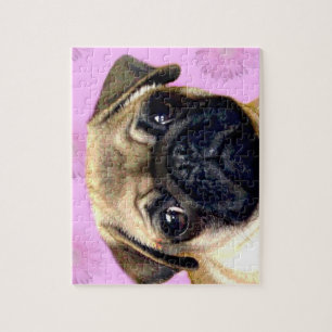 Mops-Puzzle mit Zinn