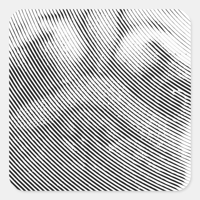 Mops Quadratischer Aufkleber (Vorderseite)