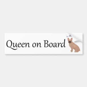 Mops Queen an Bord Autoaufkleber