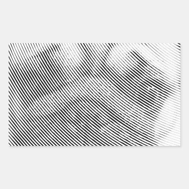 Mops Rechteckiger Aufkleber (Vorderseite)