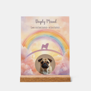 Mops Regenbogenbrücke Gedenk Acrylschild Verlust e