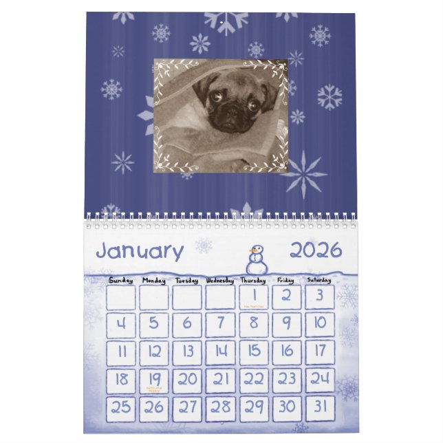 Mops-reichlich Kalender (Jan 2026)