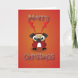 Mops - Rentierkostüme - frohe Weihnachten