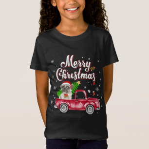 Mops Retriever Rides Red Truck Weihnachten Pajama T-Shirt