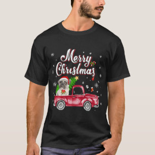 Mops Retriever Rides Red Truck Weihnachten Pajama T-Shirt