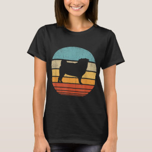 Mops Retro Vintag 60er 70er Sunset Dovers Lovers M T-Shirt