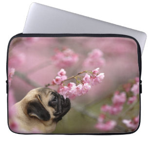 Mops riecht Kirschblüten Laptopschutzhülle
