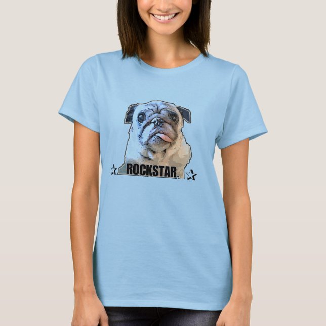 Mops Rocker T-Shirt (Vorderseite)