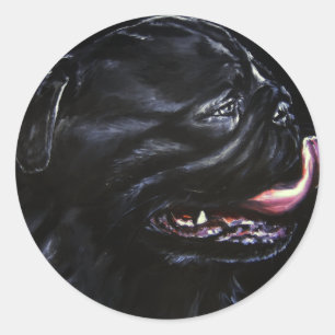 Mops Runder Aufkleber
