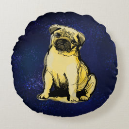 Mops, runder Kissen