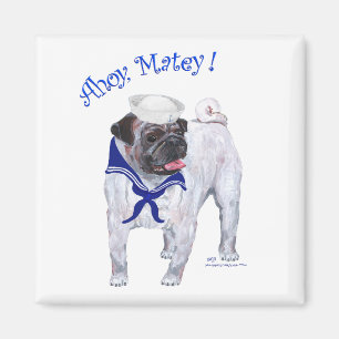 Mops Sailor Magnet