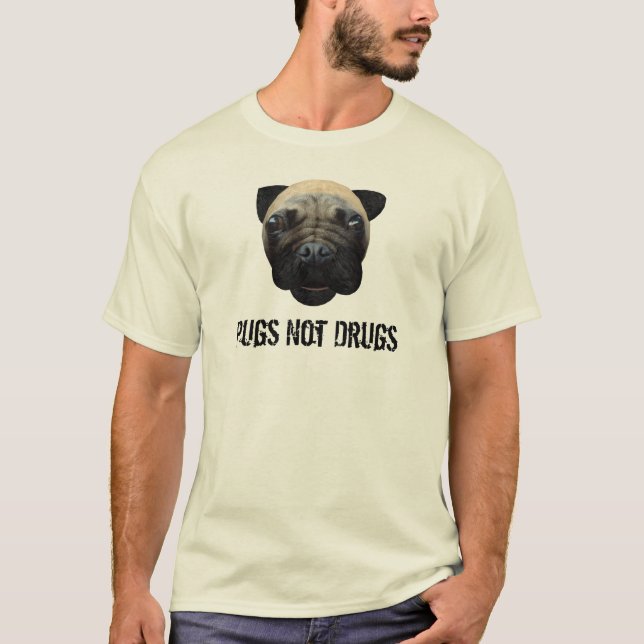 Mops-Schablone T-Shirt (Vorderseite)
