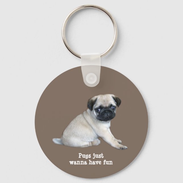 Mops Schlüsselanhänger (Vorderseite)