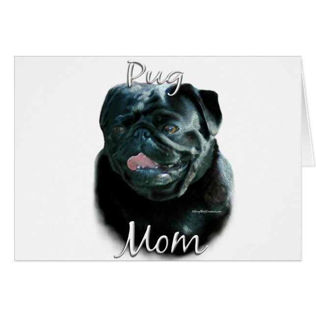 Mops (schwarz) Mama 2 (Vorderseite (Horizontal))