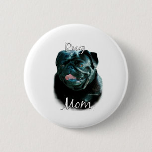 Mops (schwarz) Mama 2 Button