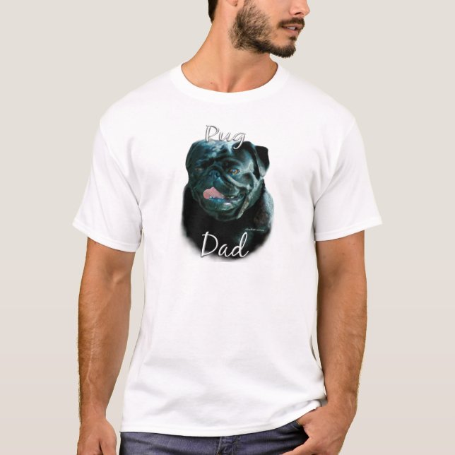 Mops (schwarz) Vater 2 T-Shirt (Vorderseite)