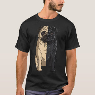 Mops Schwarz-Weiß-Mops Yin Yang T-Shirt