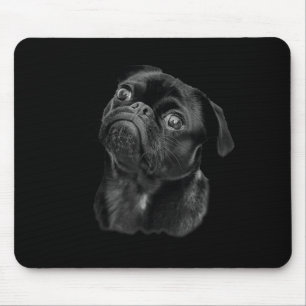 Mops-Shirt für Hunde-Mama Papa lustig süßer schwar Mousepad