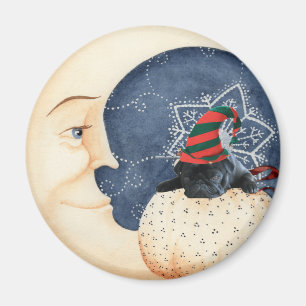 Mops Sie zum Mond! Magnet