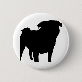 Mops Silhouette Button