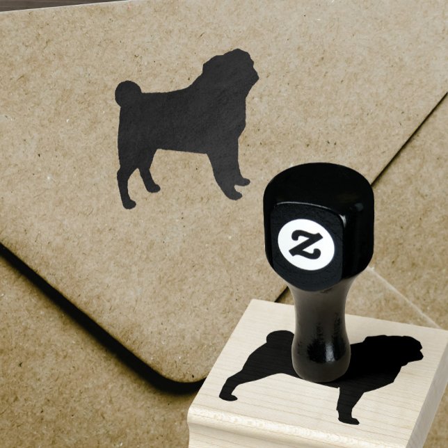 Mops Silhouette Gummistempel (Von Creator hochgeladen)
