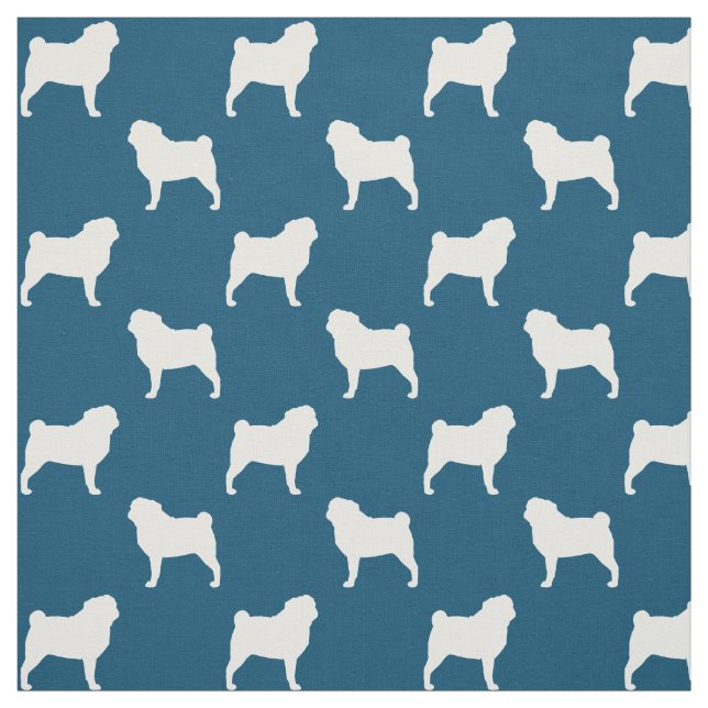 Mops-Silhouette-Muster Stoff (Muster)