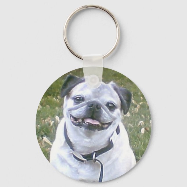 Mops Small Dog Schlüsselanhänger (Vorderseite)