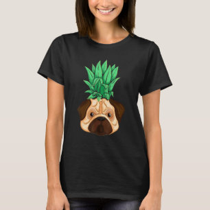 Mops Sommer Tropisches Obst Mops Ananas T-Shirt