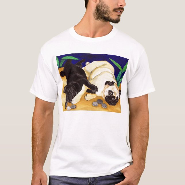 Mops-Spiel T-Shirt (Vorderseite)