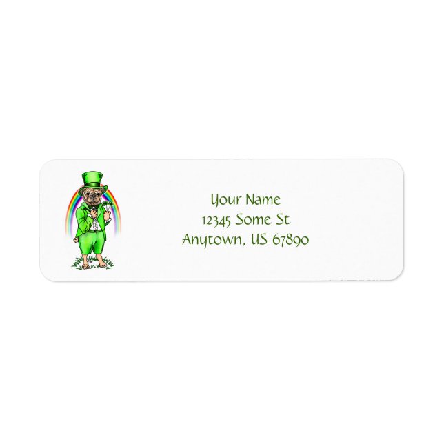 Mops St Patrick's Day nb Labels (Vorne)