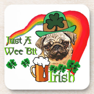 Mops St Patricks Getränkeuntersetzer