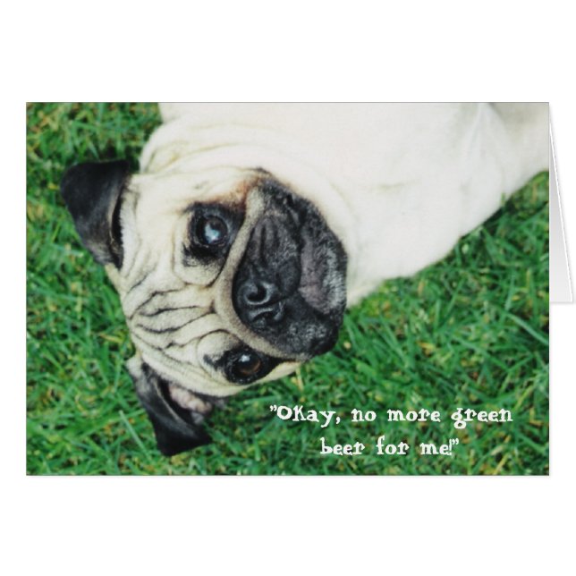 Mops St. Pattys Tages (Vorderseite (Horizontal))