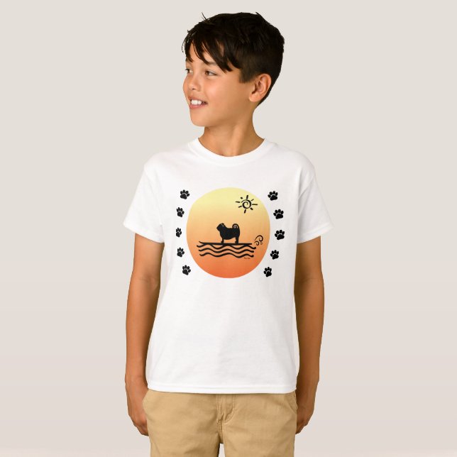 Mops Surf T - Shirt (Vorne ganz)
