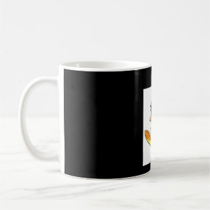 Mops Surfbrett Mops mit Brille tragen Kaffeetasse