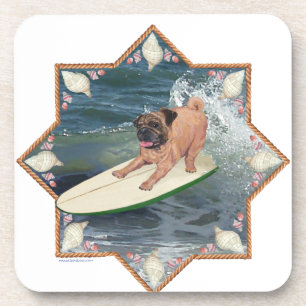 Mops-Surfer-Typ Getränkeuntersetzer