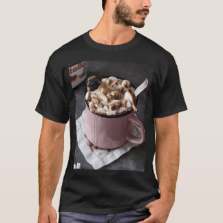 Mops süß trinken Marshmallow T-Shirt