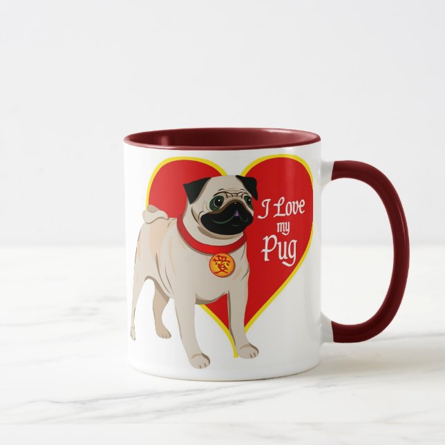 Mops Tasse (Rechts)