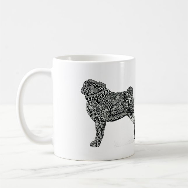Mops-Tasse Kaffeetasse (Links)